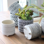 Decorative flower pot with elegant pattern Kalsten