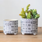 Decorative flower pot with elegant pattern Kalsten