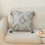 BowLift | Nordic Geometric Tassel Cushion Cover – Stylish Gradient Decorative Pillow Case