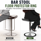 Anti-scratch swivel bar stool base protector rings Bowlift