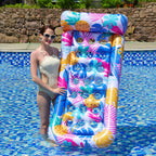 Women Inflatable Swimming Lounge with Floral Design Kalsten