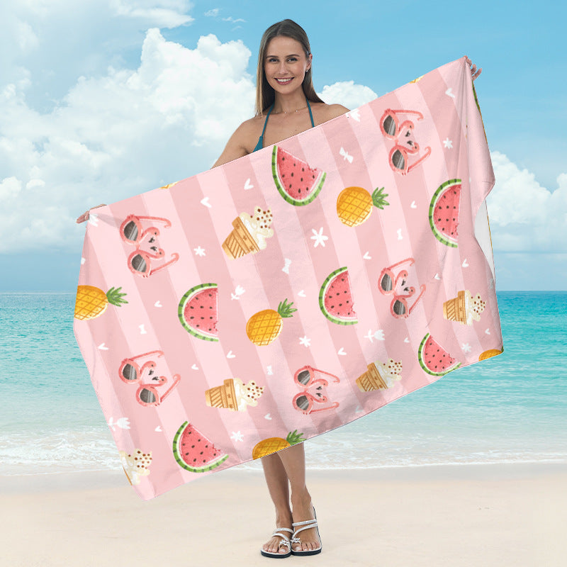 Beach towel with tropical leaf design Kalsten