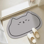 Cat-Shaped Bathroom Mat