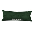 Rectangular Velvet Lumbar Pillow Cover with Hidden Zipper and Embroidered Slogan