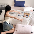 Playful bedding set with dessert illustration print