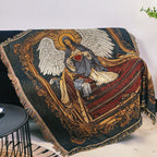 Artistic Religious Tapestry Throw Blanket