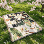 Artistic Floral Outdoor Tapestry