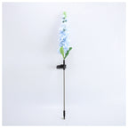 Decorative Tall Artificial Delphinium Garden Stake With Stainless Steel Spike And Adjustable Clip Kalsten