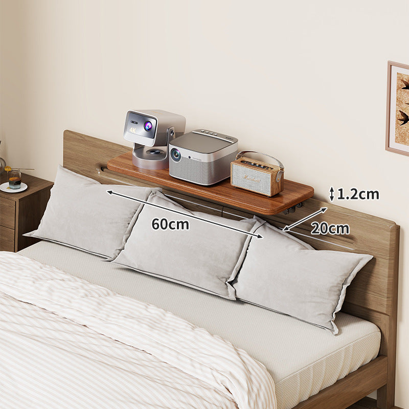 Slim Wall-Mounted Floating Bedside Shelf with Concealed Brackets