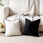 Luxury Velvet Throw Cushion with Contrast Piping