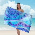 Beach towel with colorful tropical motif Kalsten