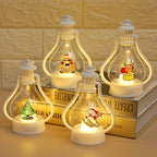 Decorative winter lantern with snowman motif