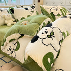Plush Reversible Microfiber Comforter Set With Oversized Bolstered Body Pillow And Geometric Print