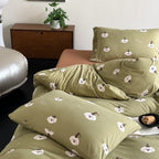 Cotton jersey bedding set with cute dog motif and fine cotton touch