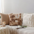 Square cushion cover made of extra-soft ribbed faux fur with Kalsten filling pillow