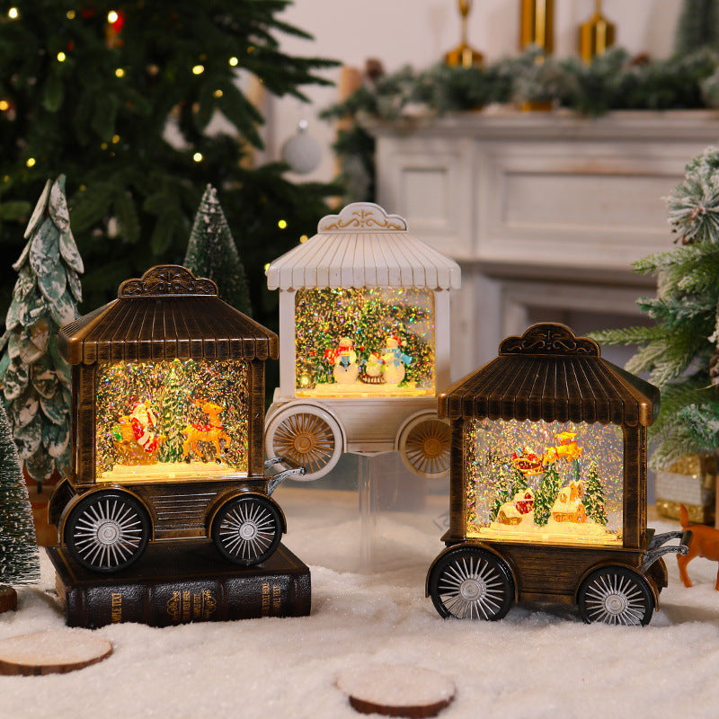 Decorative light lantern with snow globe Kalsten