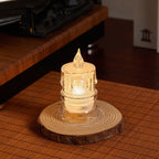 Decorative LED real wax candle in crystal look Kalsten