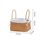 Braided storage basket with removable inner lining