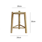 Rustic Wooden Stool Kalsten