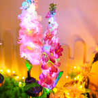 Decorative Tall Artificial Delphinium Garden Stake With Stainless Steel Spike And Adjustable Clip Kalsten