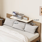 Slim Wall-Mounted Floating Bedside Shelf with Concealed Brackets