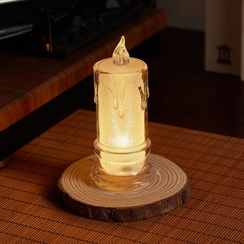 Decorative LED real wax candle in crystal look Kalsten