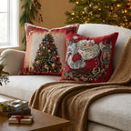 Christmas tapestry cushion cover with Santa motif and tapestry-like weave structure Kalsten