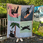 Fun Cat-Themed Decorative Throw Blanket