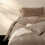 Luxurious textured chenille cuddle bedding set