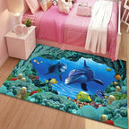 Coral Reef Ocean Scene Rug