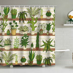Cactus Garden-Themed Shower Curtain Kalsten