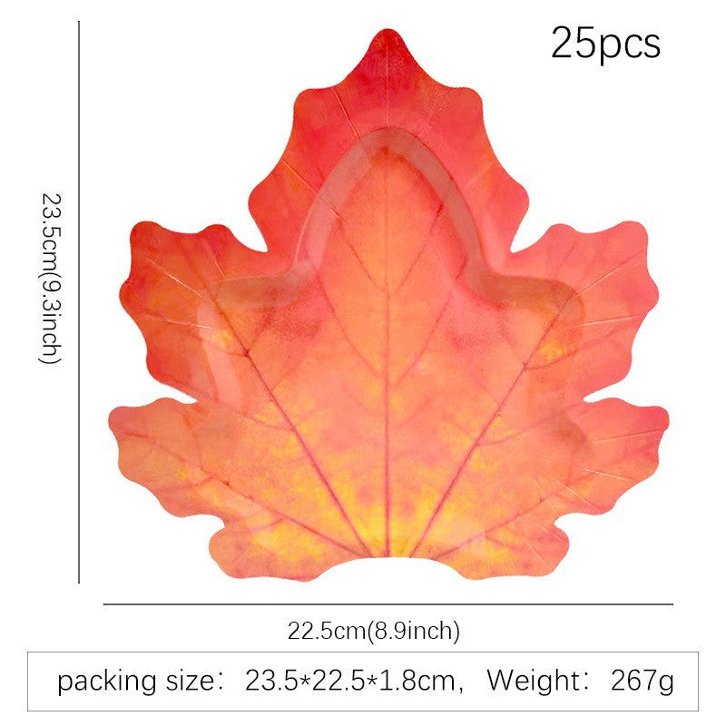 Disposable paper plates in pumpkin shape with spooky face design