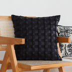 Decorative cushion with fine jacquard tree print and velvet piping Kalsten