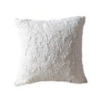 Square Boho cushion cover with hand-tufted rainbow relief, corner tassels and cotton-linen mix Kalsten