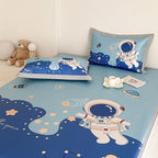 Children's bedding set with monster truck print made of breathable cotton blend