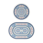 Bathroom Mat Set Kalsten with non-slip soft back underside and fine lace pattern look