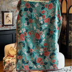 Floral Patterned Throw Blanket