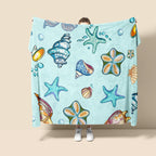 Decorative Ocean-Themed Throw Blanket