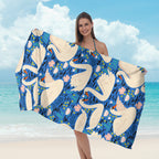 Beach towel with colorful tropical motif Kalsten