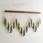 Artful macramé wall hanging with gradient and elegant tassels
