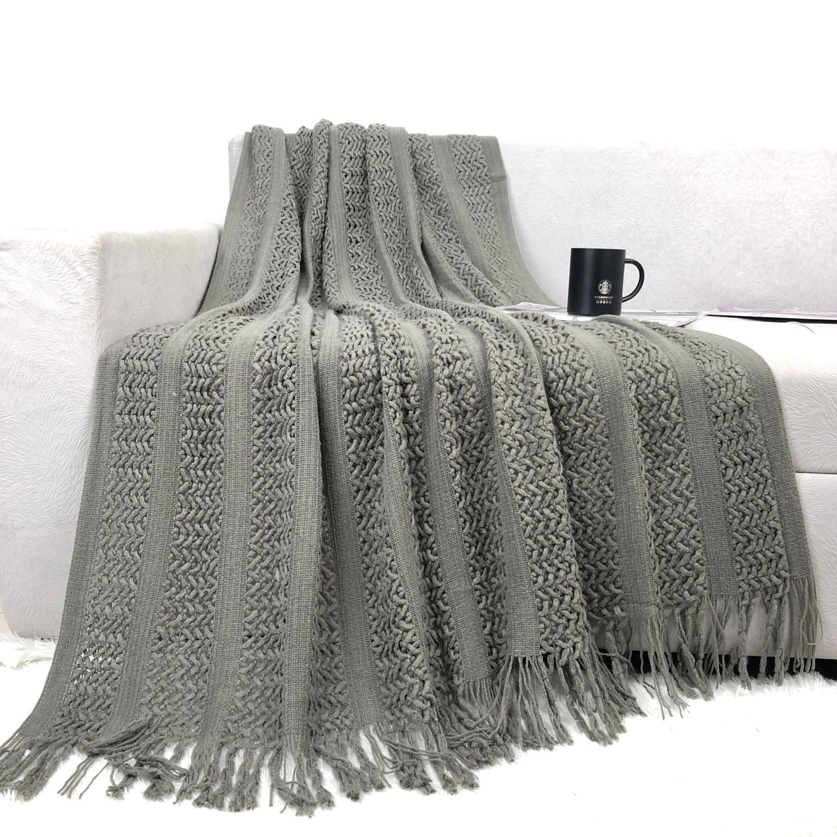Cozy Knit Throw Blanket Kalsten