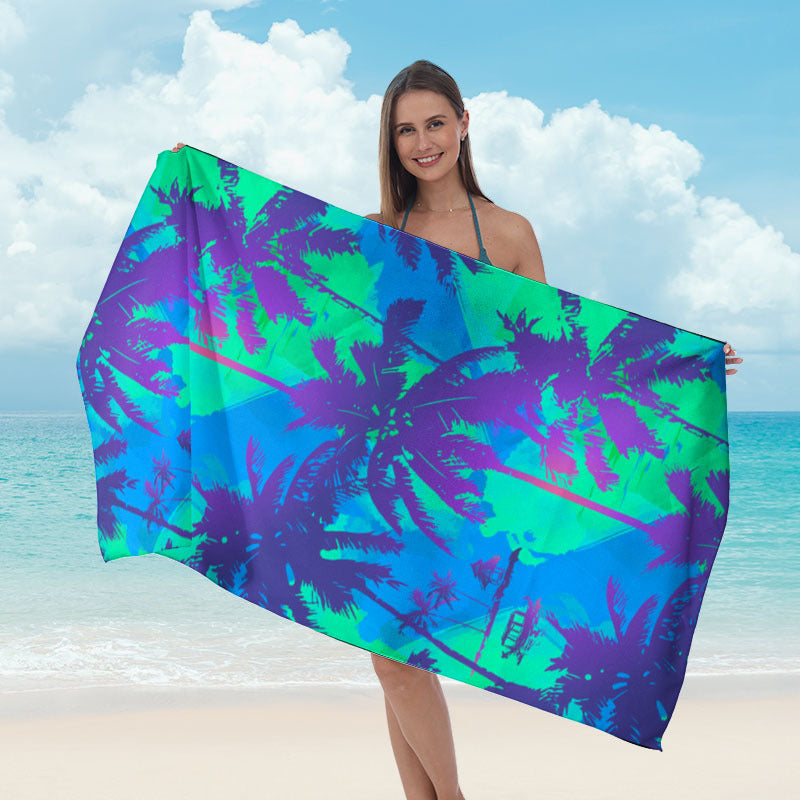 Beach towel with tropical leaf design Kalsten