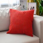 Textured Waffle-Weave Cotton Lumbar and Square Pillow Covers Set