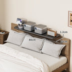 Slim Wall-Mounted Floating Bedside Shelf with Concealed Brackets