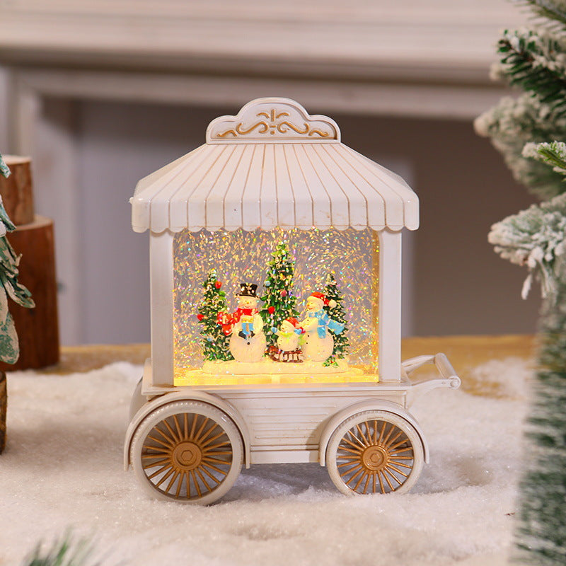 Decorative light lantern with snow globe Kalsten
