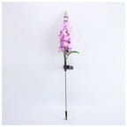 Decorative Tall Artificial Delphinium Garden Stake With Stainless Steel Spike And Adjustable Clip Kalsten