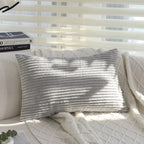 Rectangular velvet cushion cover with fine cord structure and concealed zipper Kalsten