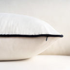 Luxury Velvet Throw Cushion with Contrast Piping
