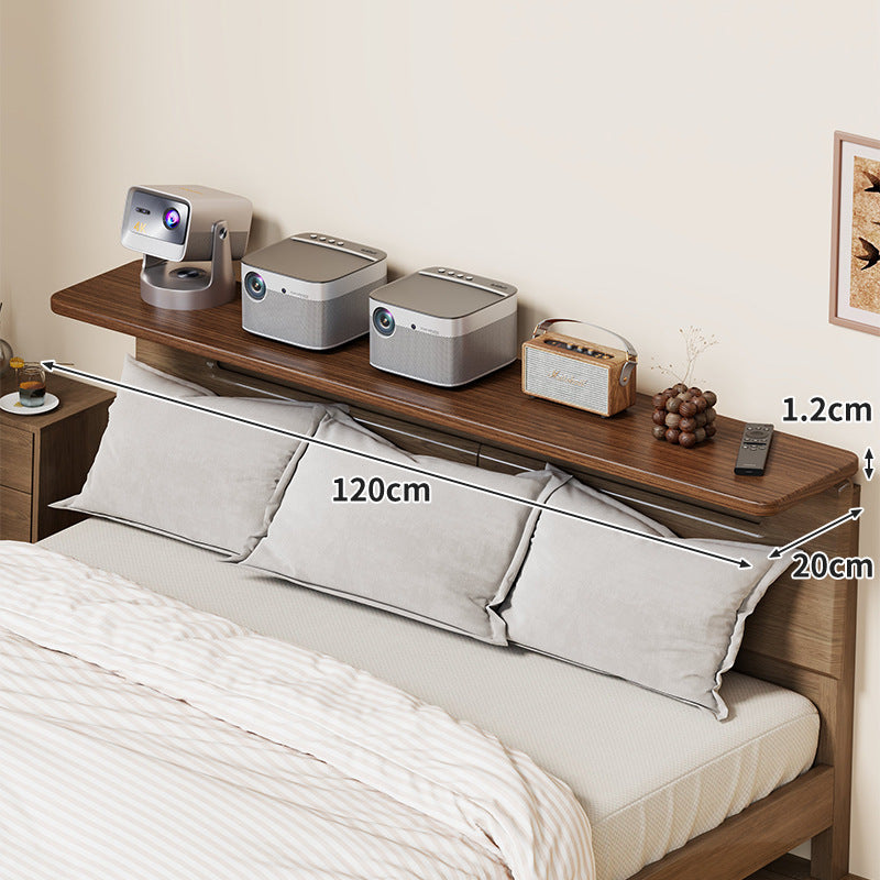 Slim Wall-Mounted Floating Bedside Shelf with Concealed Brackets