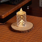 Decorative LED real wax candle in crystal look Kalsten